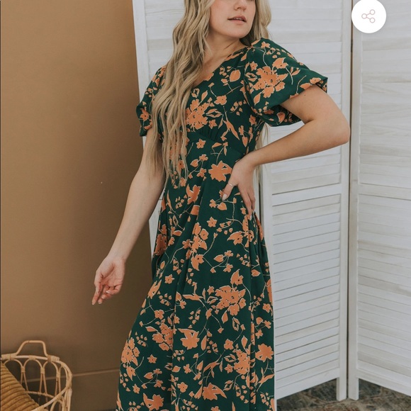 Polagram Dresses & Skirts - Shop Henly Roolee Gabyver green floral dress
